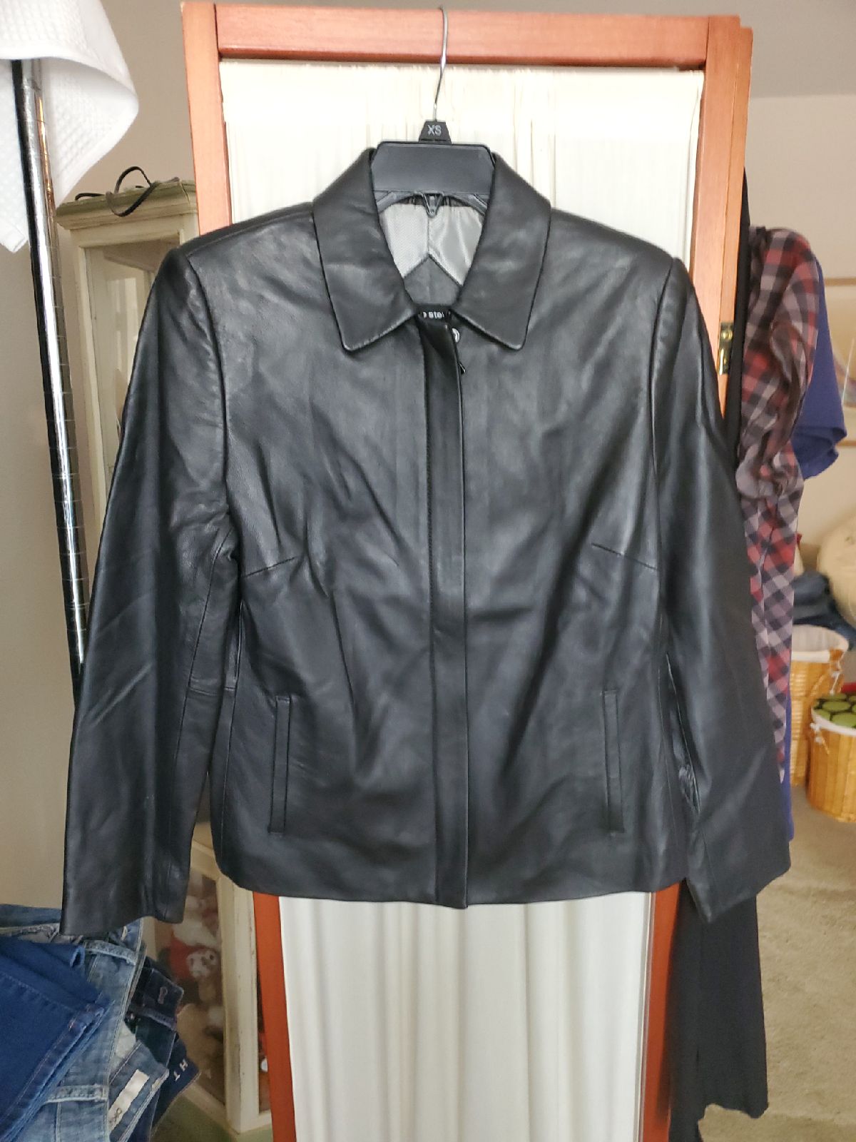 Leather coat