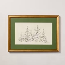 10 x14 Tree Sketch Framed Christmas Wall Art - Hearth & Hand™ with Magnolia