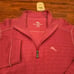 NWT 118 Tommy Bahama Men's 1/4 Zip New Red Sail Pullover L/S Shirt Size M