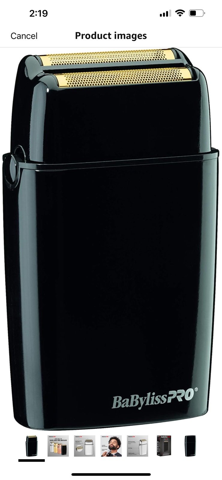 BaBylissPRO FOILFX02 Cordless Black Metal Double Foil Shaver | FXFS2B