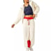 NWT Free People Movement Women's Cuddle Up Jogger Cream Red Size Small Soft Cozy