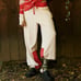 NWT Free People Movement Women's Cuddle Up Jogger Cream Red Size Small Soft Cozy