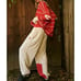 NWT Free People Movement Women's Cuddle Up Jogger Cream Red Size Small Soft Cozy