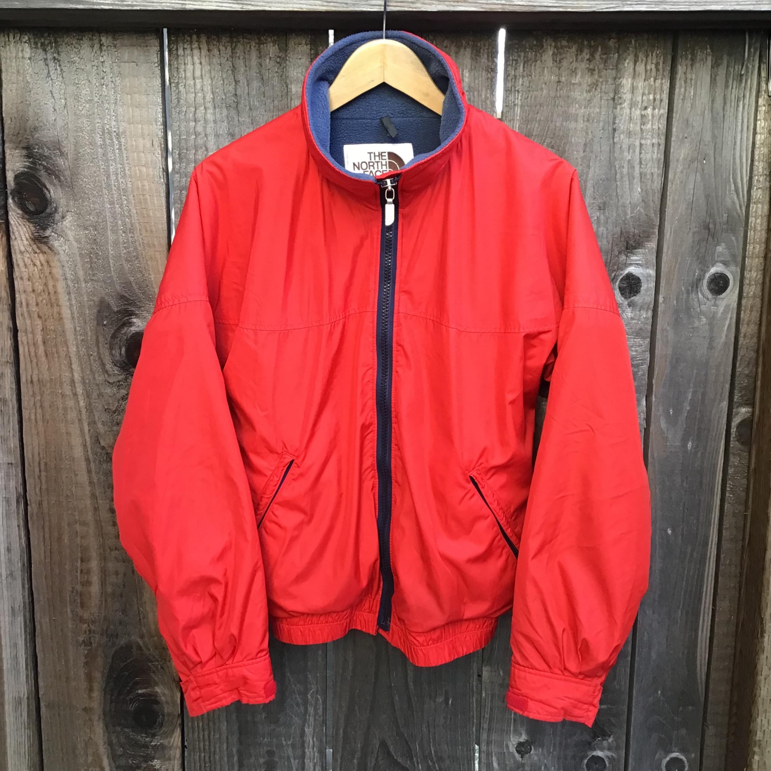 Vintage 80s the north face brown label red full zip jacket mens medium