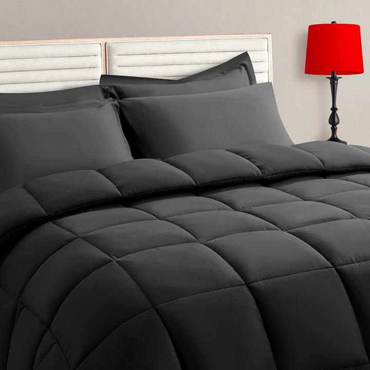 Queen Size Comforter Set - 7 Pieces, Bed in a Bag Bedding Sets