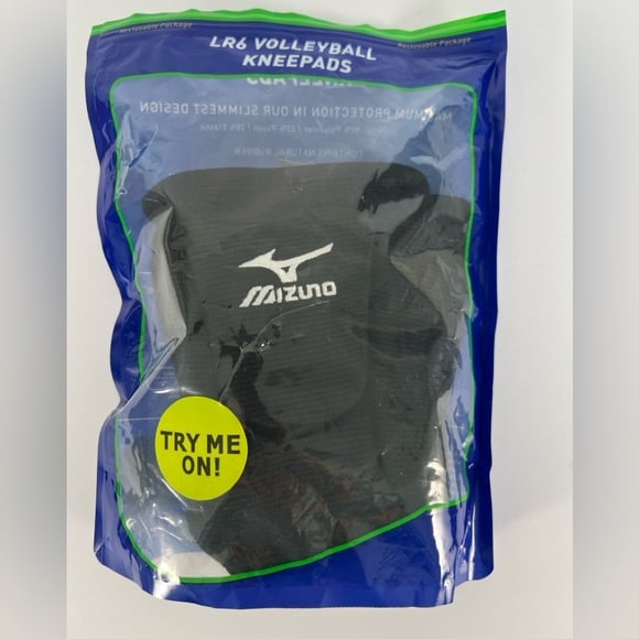 LR6 Mizuno Black Volleyball Knee Pads Size Medium