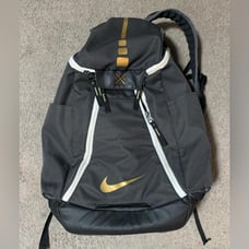 Nike Elite Quad Zip System Hoops Backpack Black Gold Basketball Gym Sports Bag