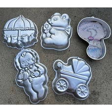 Vintage 1987 Wilton Question Mark Which Will It Be Baby Etc Cake Pan Baby Shower