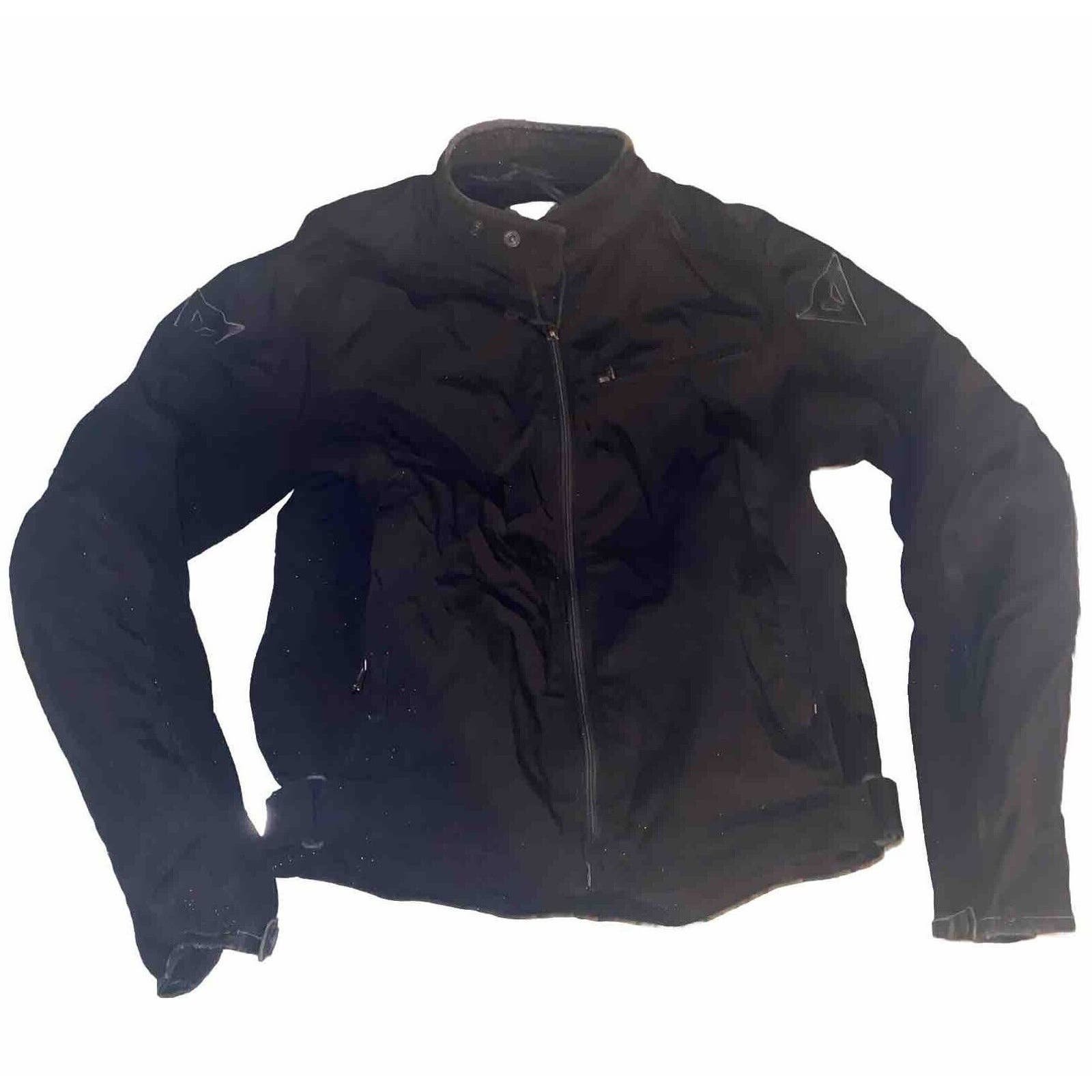 Dainese Jacket Size 48 Black Nylon Motorcycle Medium Elbow Armour