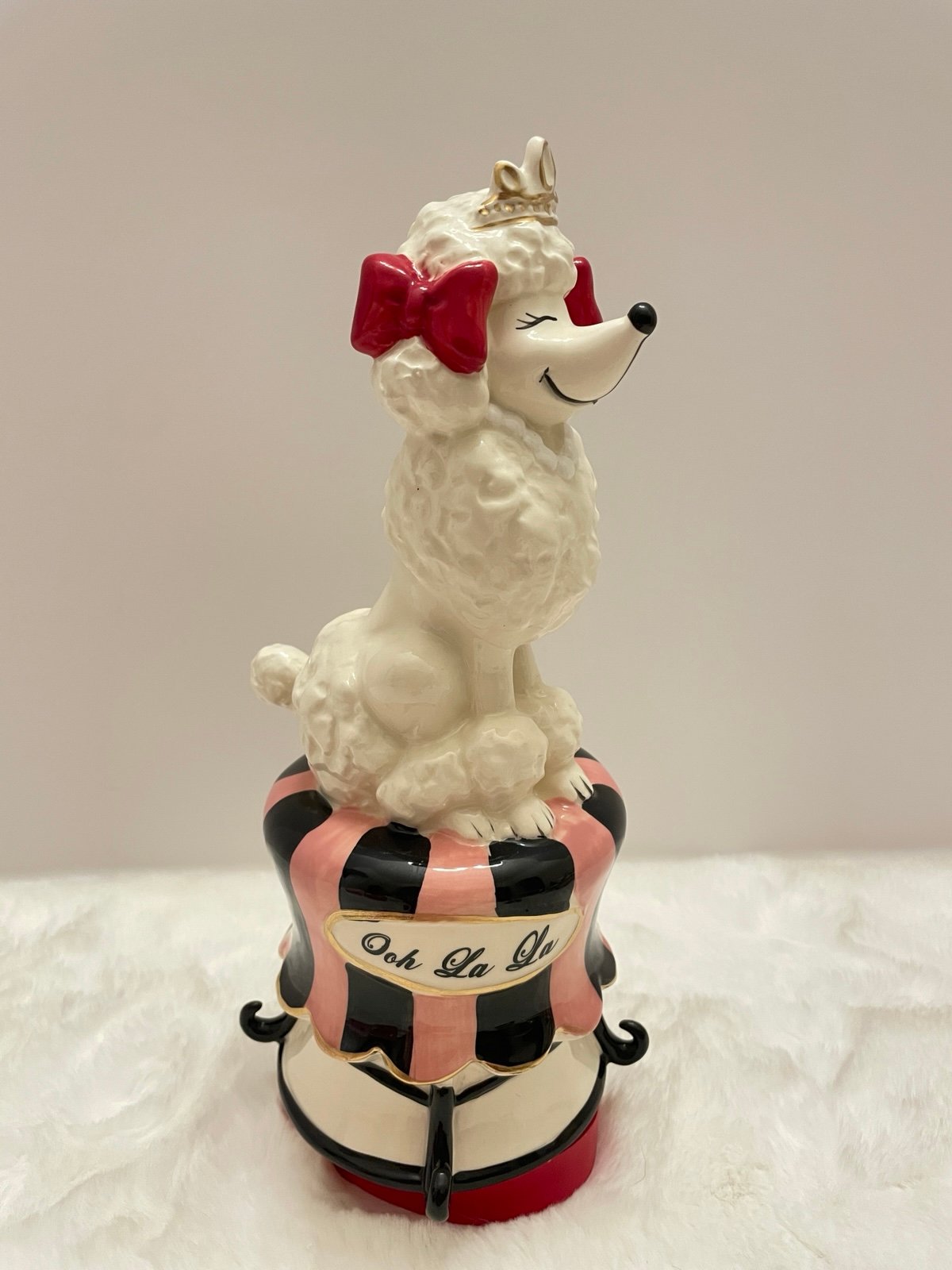 BLUE SKY CLAYWORKS Ooh La La Parisienne French Poodle Ceramic Valentines Decor