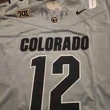 Travis Hunter Colorado Buffaloes Grey Jersey #12 Size Large
