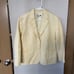 J. Crew Womens 12 Yellow Floral Linen Blend 2 Button Blazer Jacket Spring