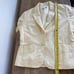 J. Crew Womens 12 Yellow Floral Linen Blend 2 Button Blazer Jacket Spring