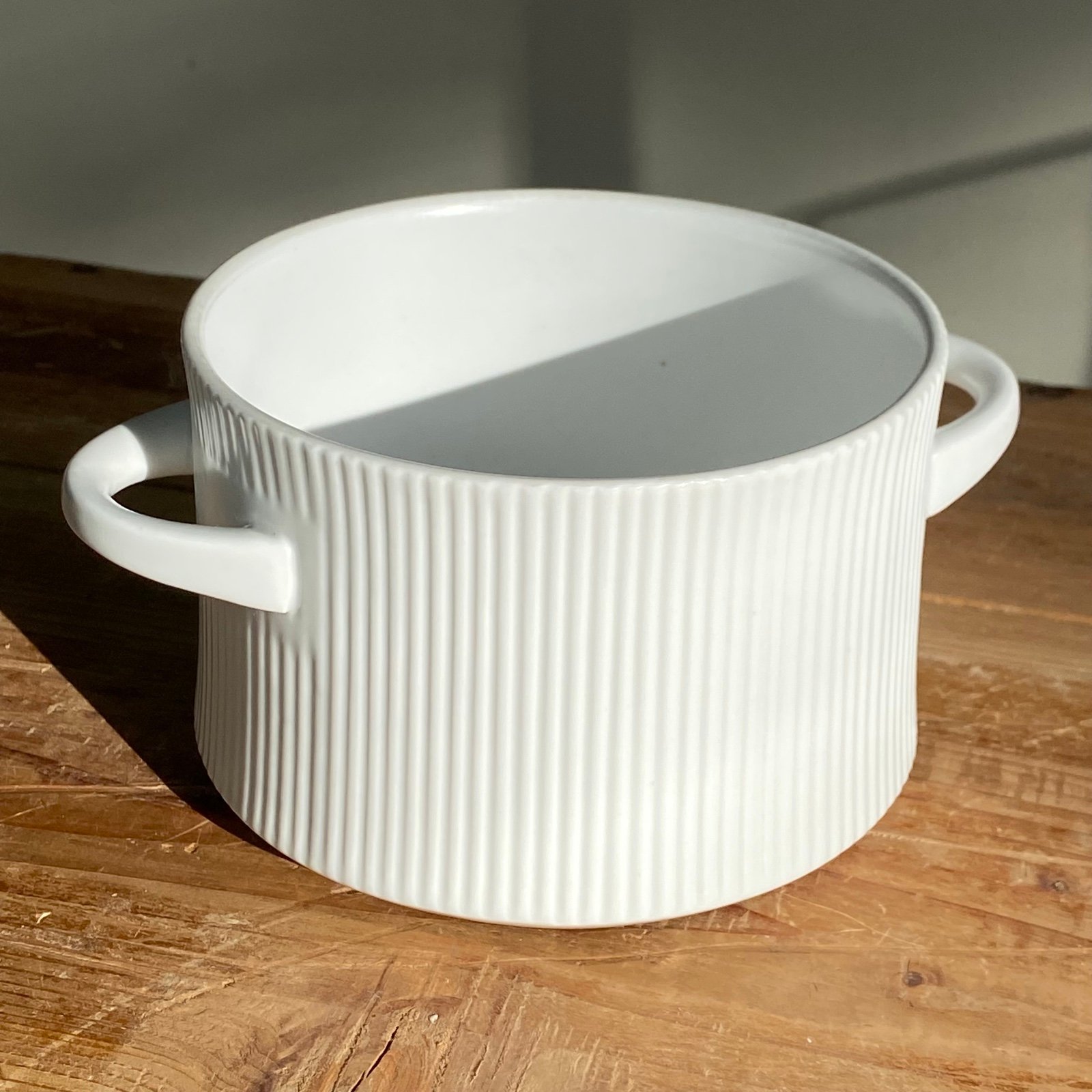 THOMAS FLAMMFEST WHITE Open Casserole Dish Pot 5 Diameter Excellent Condition