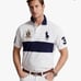 Ralph Lauren Men's Striped Crest Polo Shirt Short Sleeve Sz 2XLT Big & Tall
