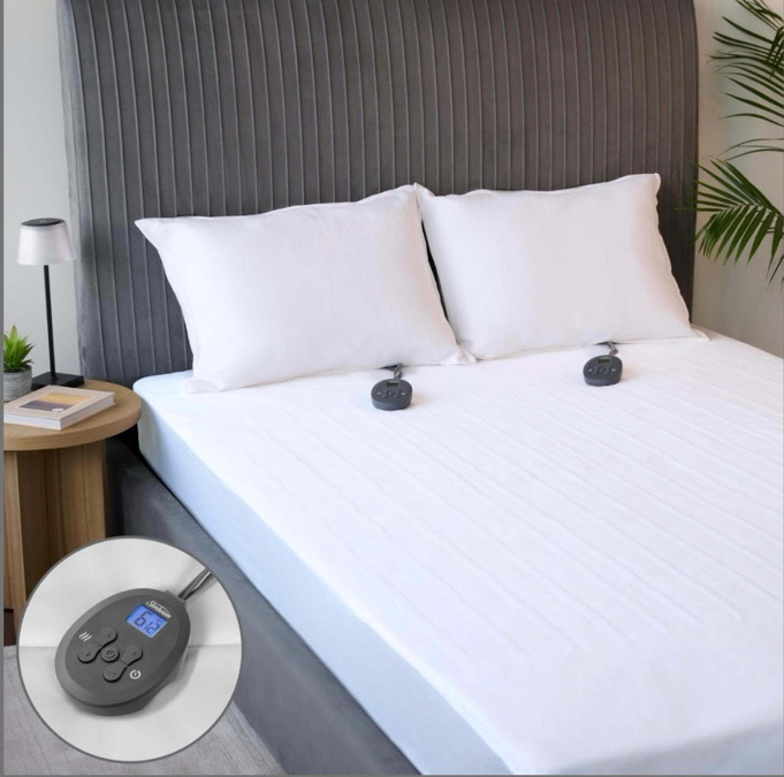 Sunbeam Electric Restful Heated Mattress Pad, 12 Heat Settings (Queen)