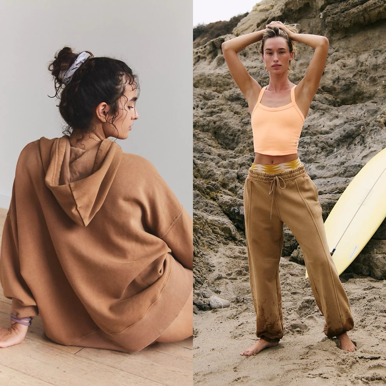 Free People Sprint To Finish Line Set in Camel