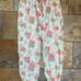 NEW PJ Couture Pajama Pants Floral Satin Polyester Large NWT