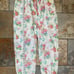 NEW PJ Couture Pajama Pants Floral Satin Polyester Large NWT