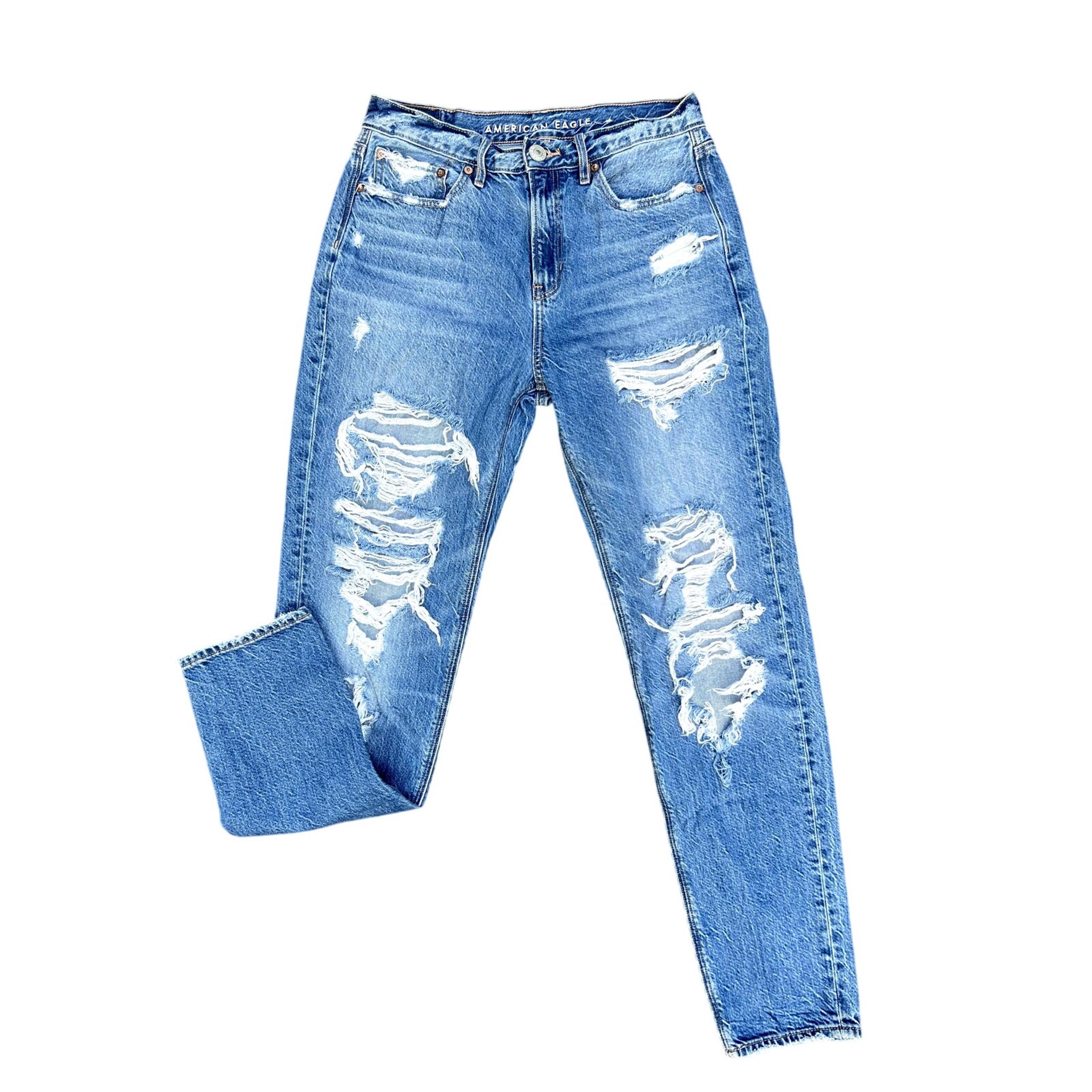 American Eagle high rise 90s slim boyfriend ripped jeans size 4x29