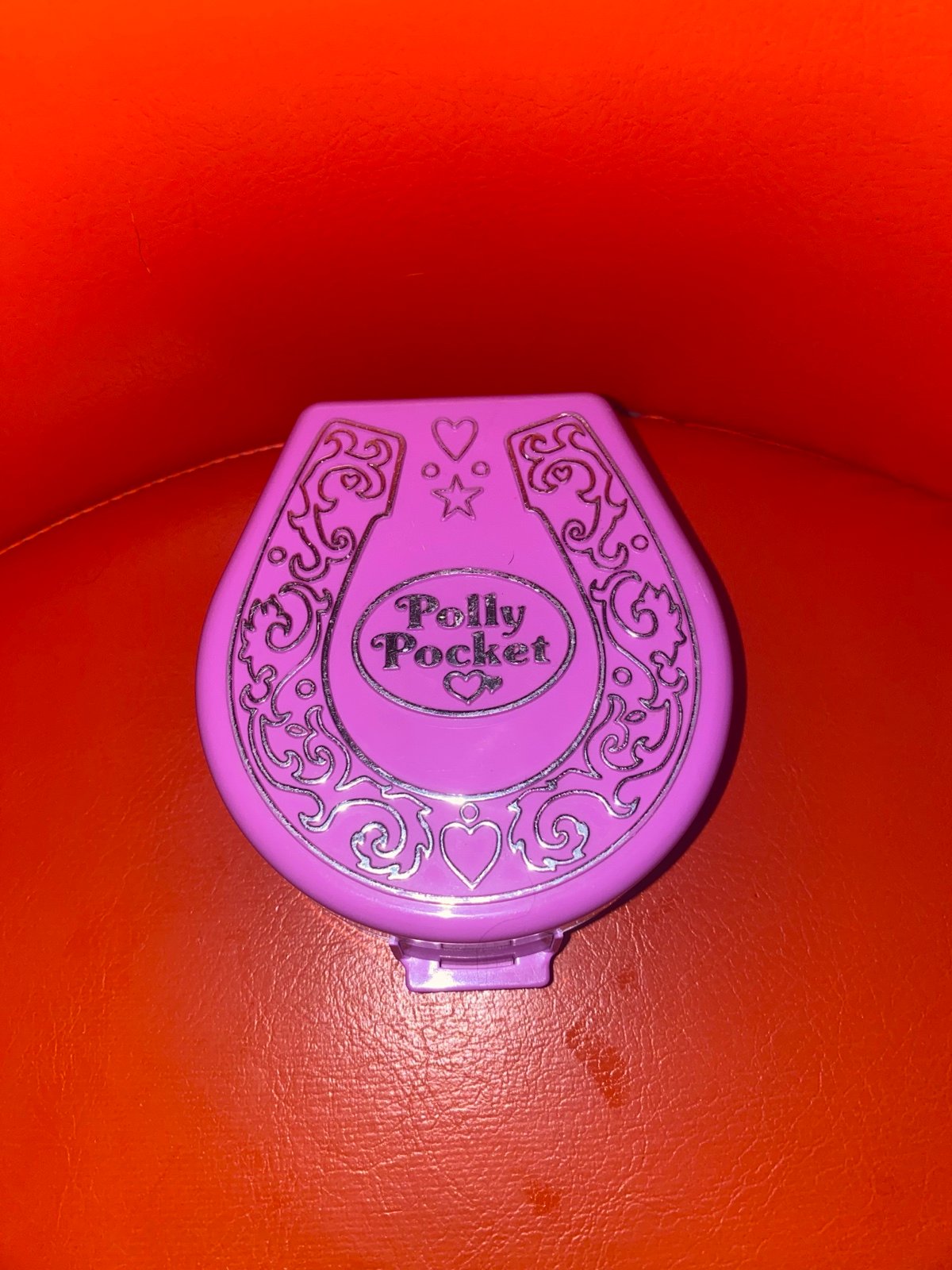 Vintage Polly Pocket pony riding show compact