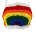 Handmade Napper brand rainbow crop top halter adjustable pride crochet XS NEW