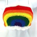 Handmade Napper brand rainbow crop top halter adjustable pride crochet XS NEW