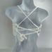 Handmade Napper brand rainbow crop top halter adjustable pride crochet XS NEW