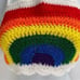 Handmade Napper brand rainbow crop top halter adjustable pride crochet XS NEW