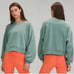 Lululemon Perfectly Oversized Cropped Crew Softstreme US 10 Yoga Workout Run