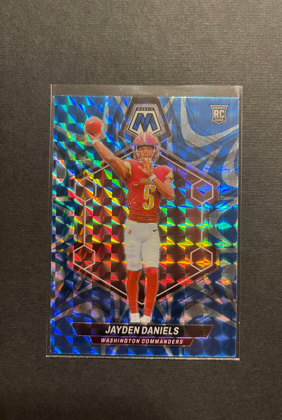 Jayden Daniels Blue Reactive Prizm Mosaic