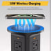 Pop Up Outlet for Countertop Kitchen, 65W USB C Wireless Charging