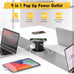 Pop Up Outlet for Countertop Kitchen, 65W USB C Wireless Charging