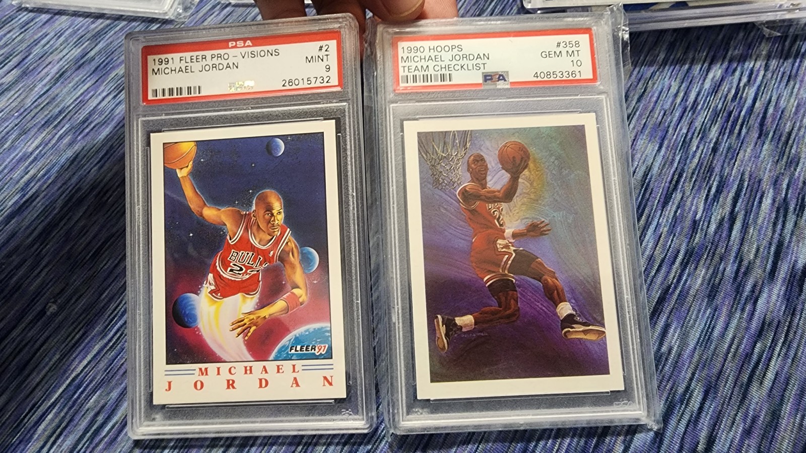 MJ 1990-91 fleer pro-vision & hoops (PSA 9 &PSA 10)