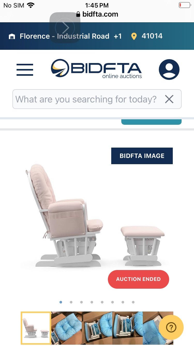 Glider with ottoman