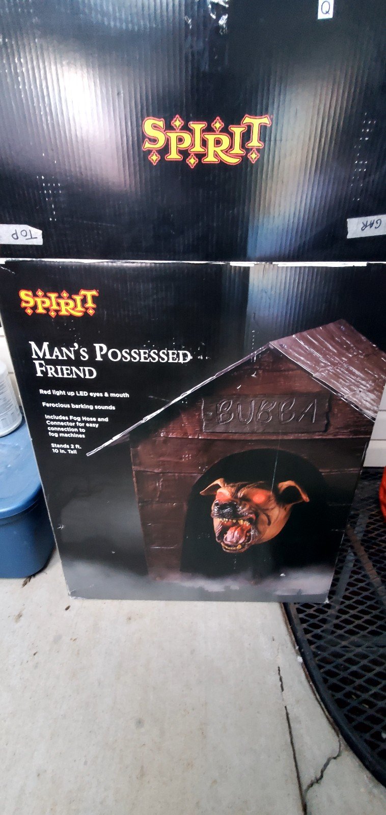 Halloween Spirit Man's Possessed Friend Dog House Lunging Animatronic