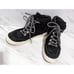 Marc Fisher Women's Black Suede Faux Fur High Top Ankle Sneaker Shoes Size 8