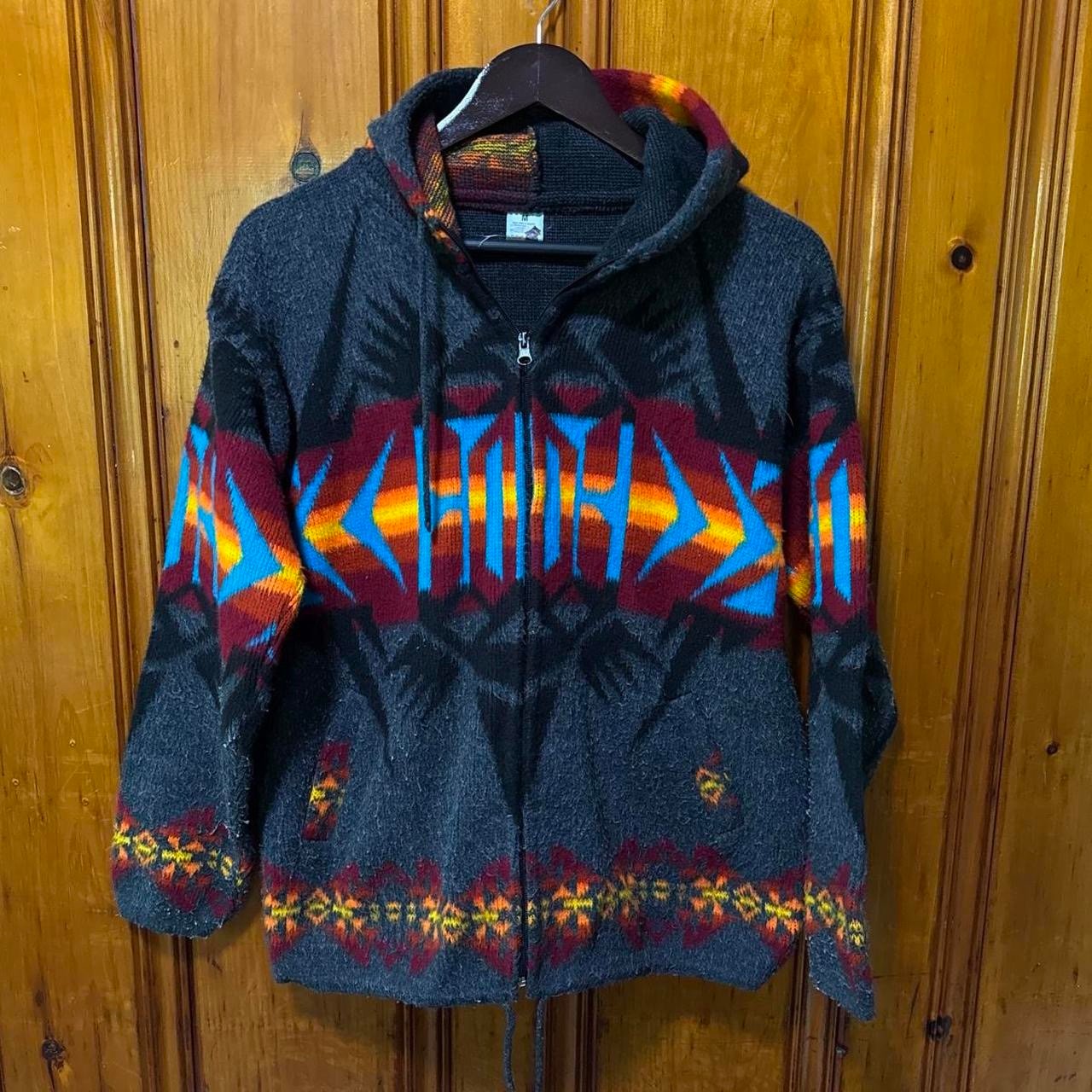 Ecuador Hand Made Wool Zip-Up Sweater