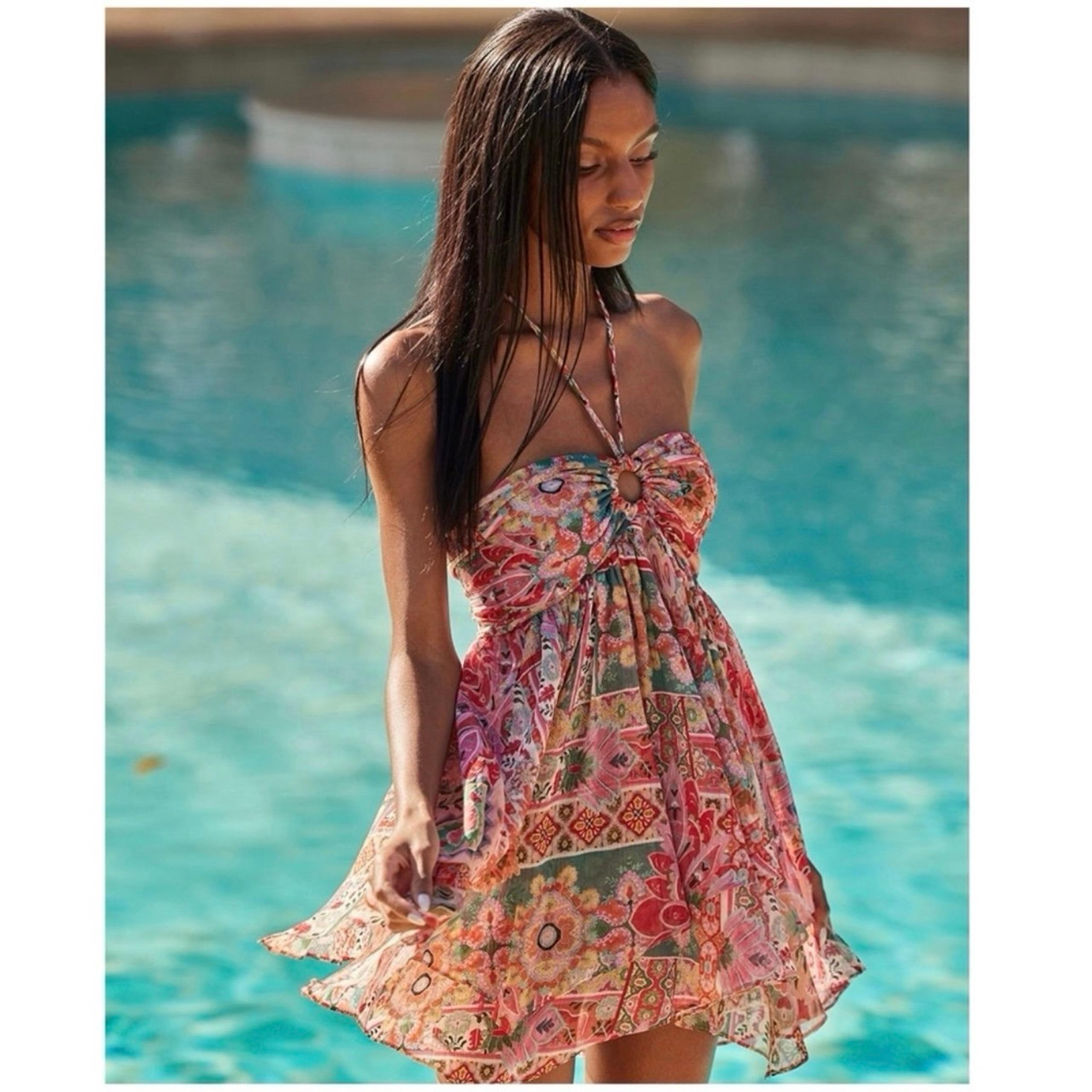 NEW MISA LOS ANGELES Bendetta Dress, Palazzo Tile, Large