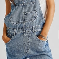 *NWT* Free People x We The Free Ziggy Denim Overall in Powder Blue Size Medium