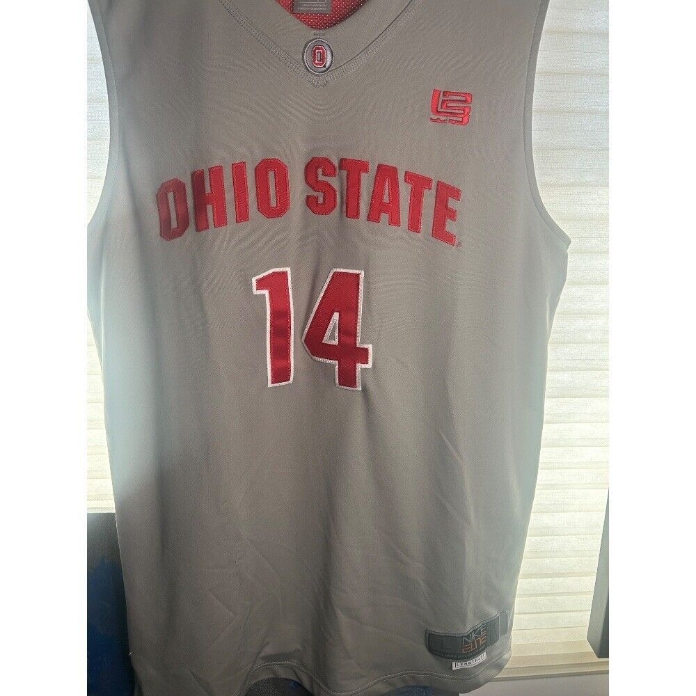 Nike Ohio State Buckeyes Basketball Jersey #14 Elite Length+2 Large