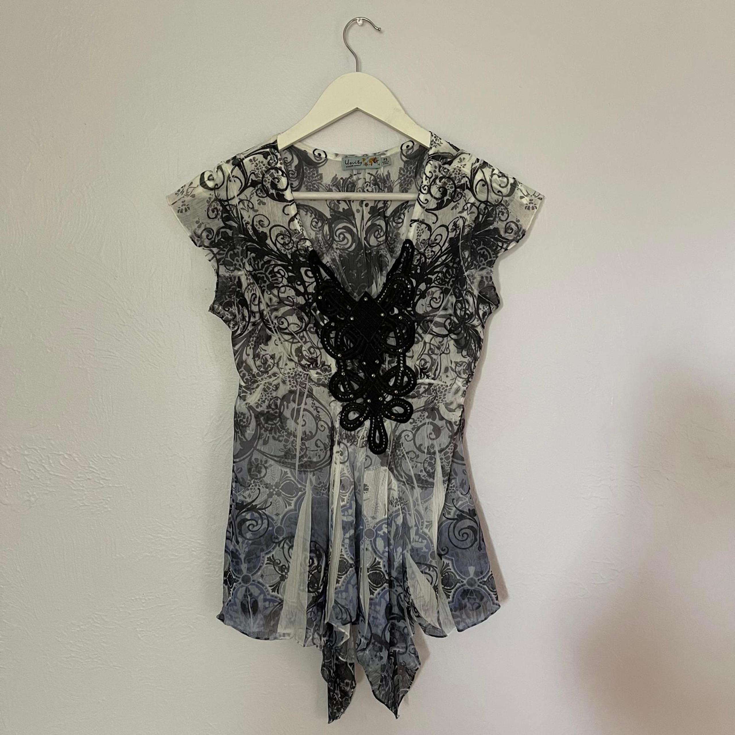 Y2K Style Top Gothic Fairycore Grunge Size PS