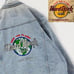 5XL equivalent, 90s, Hard Rock Cafe, Orlando, logo embroidered denim jacket.