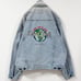 5XL equivalent, 90s, Hard Rock Cafe, Orlando, logo embroidered denim jacket.
