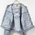 5XL equivalent, 90s, Hard Rock Cafe, Orlando, logo embroidered denim jacket.