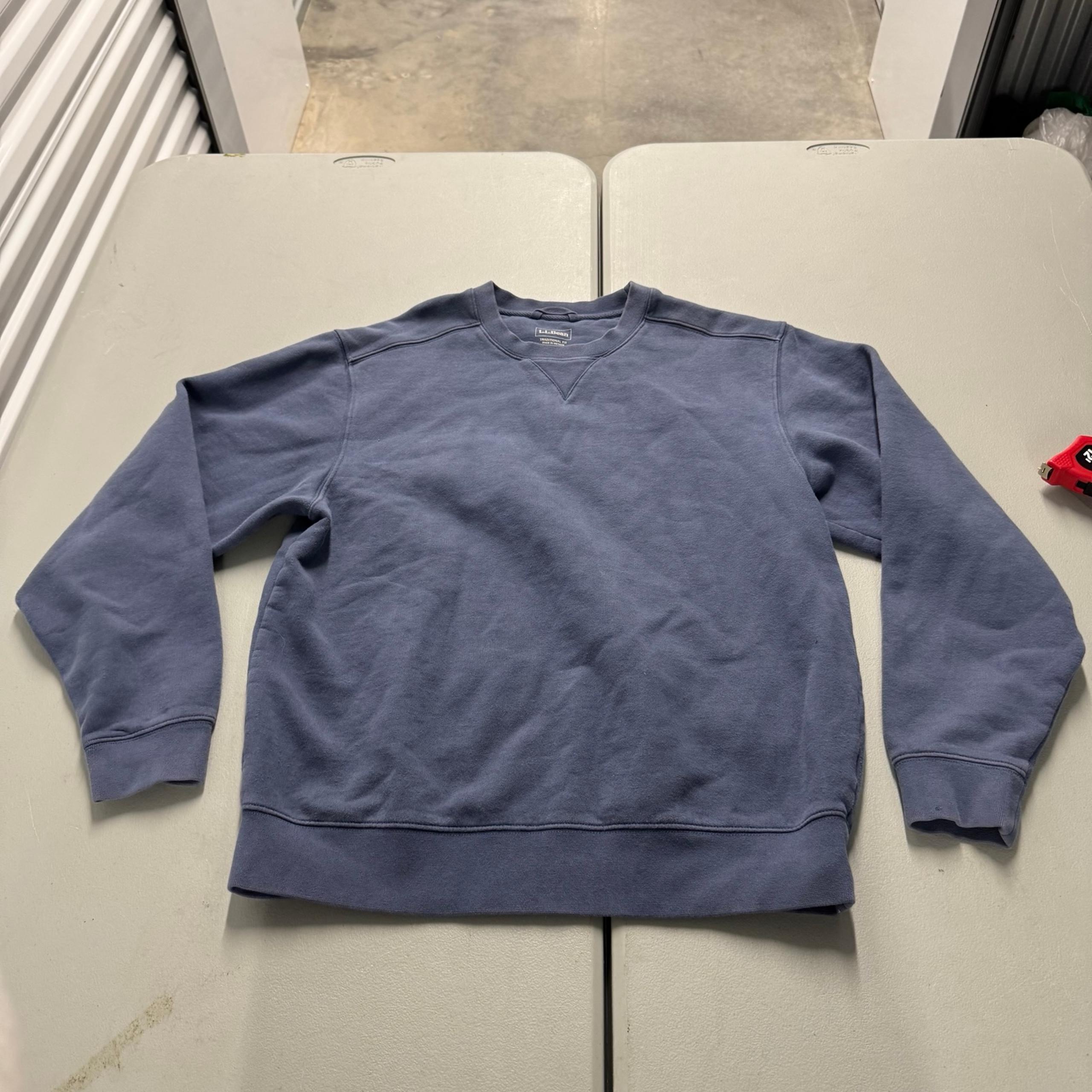 Mens blue L.L. Bean Traditional Fit Long Sleeve Crewneck Sweater Sweatshirt m