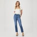 Paige Denim Cindy Raw Hem Straight Jeans in Bay Medium Wash Size 26