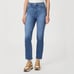 Paige Denim Cindy Raw Hem Straight Jeans in Bay Medium Wash Size 26
