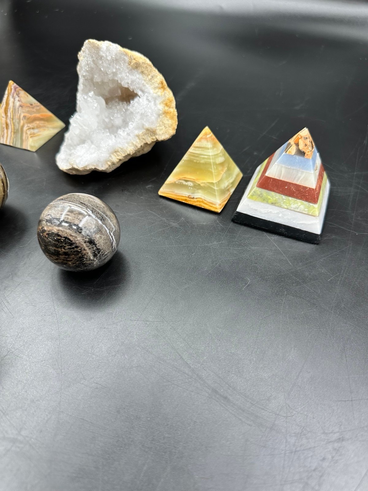 Geodes Green Onyx, Chakra, Septarian, Jasper, Obsidian