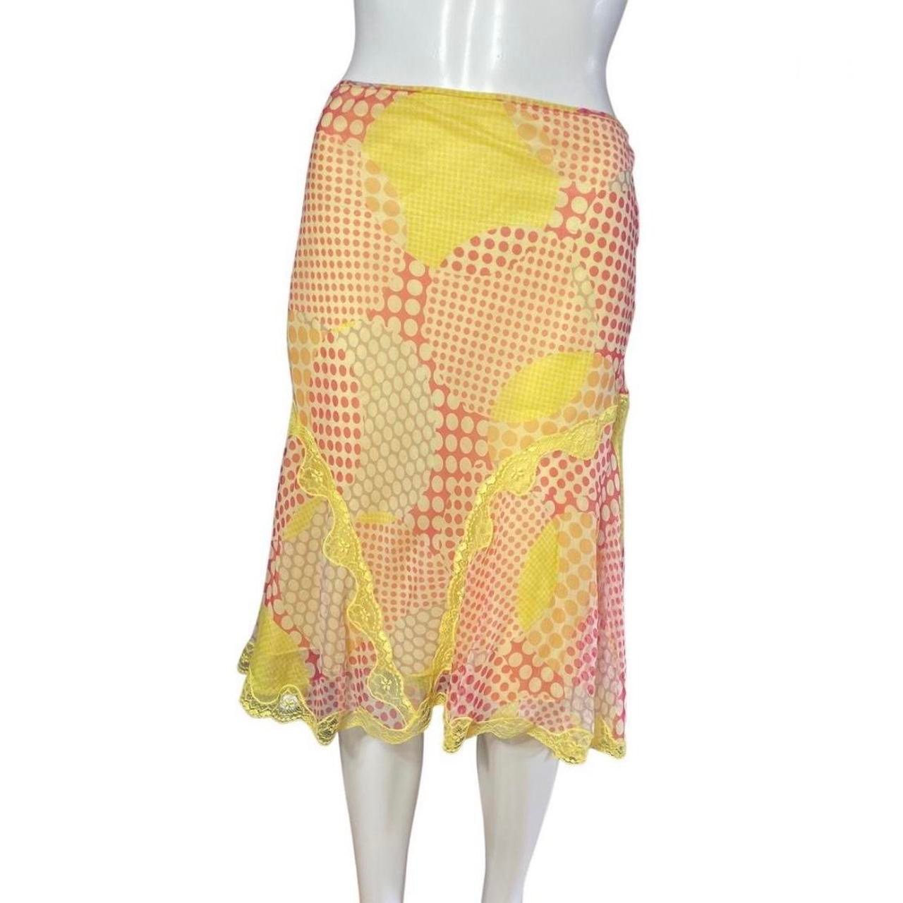 Vintage y2k Blumarine Silk Midi Skirt